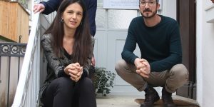 Eleonora Esse (vorne), hinten (l.) Mattia Noal und Guido Zanet