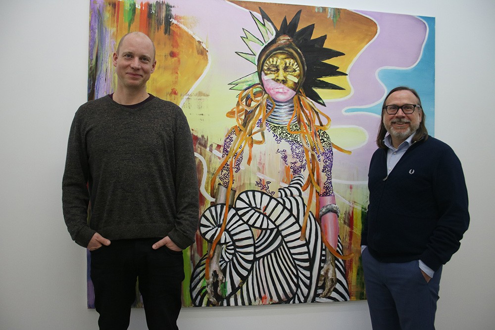 Künstler Florian Pelka und Galerist Andreas Greulich