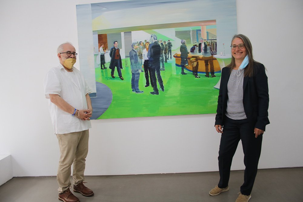 (v.l.) „ARTdrian“, Adrian Pantel und Heike Sterna, Galerie Der Mixer Foto: Edda Rössler 