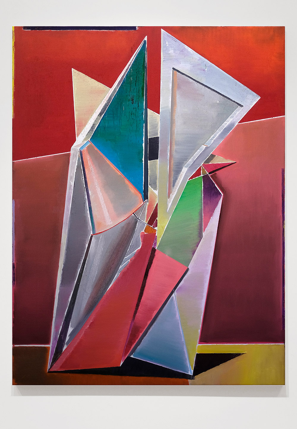 Genti Korini, Structure Nr. 13, 2017, Öl auf Leinwand, 160 x 120 cm (c) Lachenmann Art
