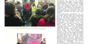 Auszug aus „Montez Express No 25“ Hier ein Ausstellungsbericht über den Maler Thomas Nolden in der mit dem Kunstverein Familie Montez befreundeten Ausstellungshalle 1 A. Die Kunstzeitung Montez Express, herausgegeben von Mirek Macke, ist ein unabhängiges Medium für zeitgenössische Kunst und kulturelle Praxis in Frankfurt und der Rhein-Main-Region. Layout: Rainer Raczinski. Chef-Redaktion: Edda Rössler