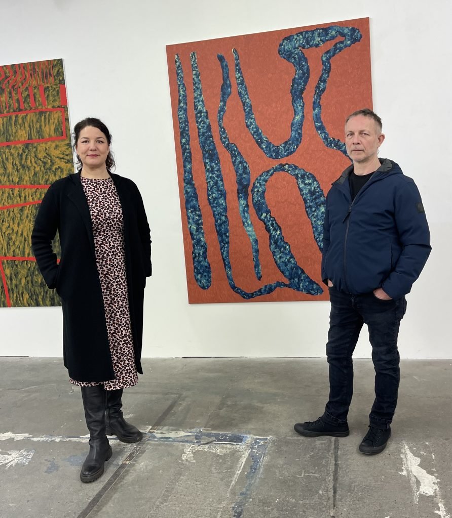 Corinna Bimboese (Atelierfrankfurt) und Edwin Schäfer Foto: Edda Rössler