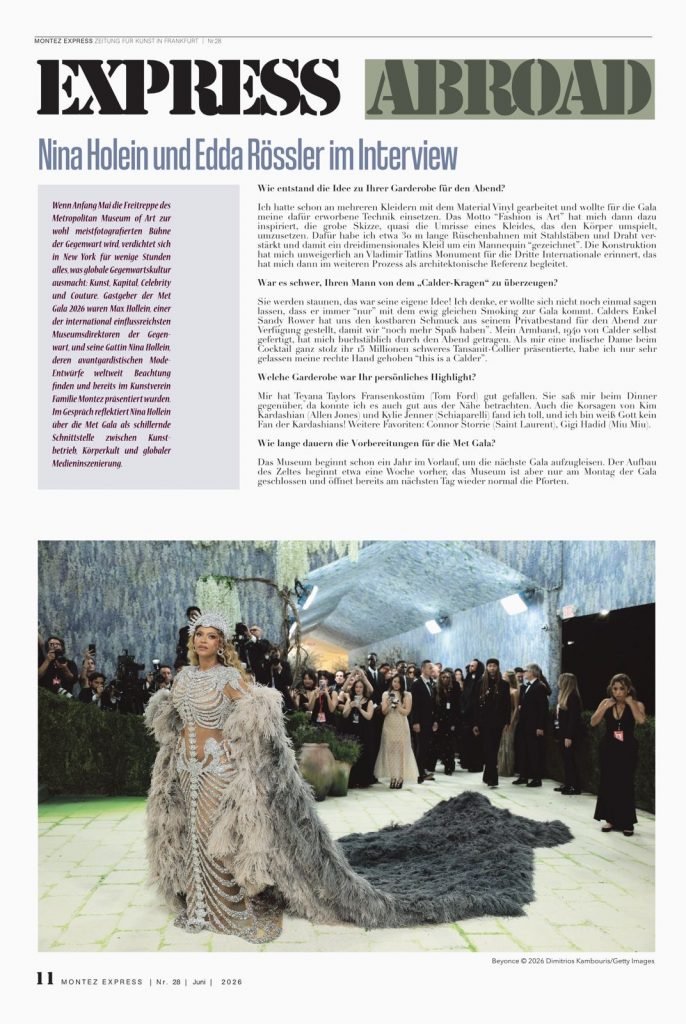 Montez Express - Interview Nina Hollein zur Met Gala 2026
